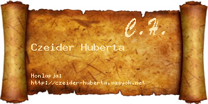 Czeider Huberta névjegykártya